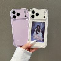 Coque 2-en-1 Ondulée Couleur Bonbon pour iPhone 18 16 15 14 17 Pro Max, Bordure Frisée, Bords Souples + Pare-chocs Antichoc en PC