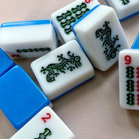 Set Permainan Mahjong Amerika Yahudi Barat 30mm Melamin 166Pcs, Tahan Lama, Cocok untuk Dimainkan di Rumah, Klub, atau Meja, Hadiah Liburan yang Sempurna