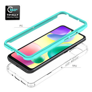 TPU + PC 360 protezione completa del corpo Cover posteriore Mobile trasparente <span class=keywords><strong>custodia</strong></span> antiurto per Xiaomi <span class=keywords><strong>Redmi</strong></span> 10A 4G <span class=keywords><strong>Redmi</strong></span> <span class=keywords><strong>9C</strong></span> - Product Image 3