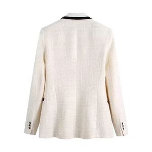 Chaqueta de Traje Entallada con Textura, Estilo Europeo-Americano, Nueva Moda Otoñal para Mujer - Product Image 3