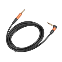 Kabel Amplifier Gitar Elektrik 6.35Mm Sangat Efektif Tahan Lama Kebisingan Sangat Rendah 15CM/30CM Panjang Dapat Disesuaikan Musikal