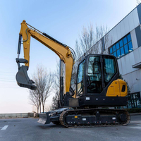 Nouvelle mini-excavatrice sur chenilles Rongyixin HT10 de 1,2 tonne avec moteur Eaton, composants hydrauliques, capacité de godet de 0,025 m³, garantie 1 an