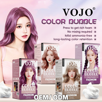 Produit phare en Corée et en Asie du Sud-Est : Coloration capillaire à bulles VOJO sans ammoniaque, 12 teintes tendance, couleur longue durée, en stock, vente en gros
