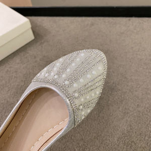 Wholesale Gold Silver Women Comfort Pointed Toe Ballet Dress Shoes Ladies Shoes Flats - Product Image 5