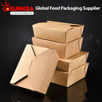 Boîte à spaghetti jetable imprimée biodégradable personnalisée boîte d'emballage de fast-food en papier