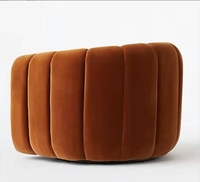 Design minimaliste canapé simple rétro lumière luxe velours chambre petit appartement loisirs chaise pivotante pour Villa hôtel