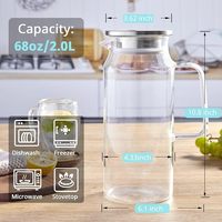 Petit pichet en verre avec couvercle et bec verseur distributeur de boissons anti-fuite pour jus de lait eau thé glacé café carafe serveur