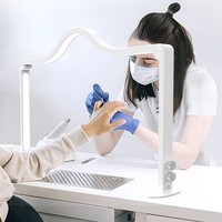 Haute Qualité 48W Strass Pliable LED Nail Lampe De Bureau Demi Lune Lumière Lampe De Table pour Ongles Cils Cils