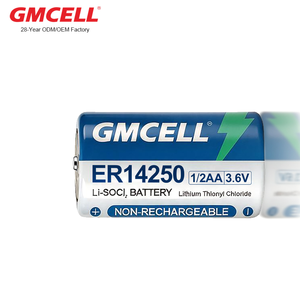 Batería de Litio Cilíndrica Primaria Li-SOCI2 de 1/2AA, 12ah, 3.6v, Er14250, Er14250h, para Medidor de Gas y Agua, Venta al Por Mayor - Product Image 2