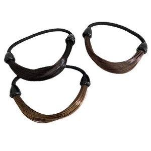 <span class=keywords><strong>Coiffure</strong></span> quotidienne cheveux chouchou élastique tressé Extension de cheveux chouchous pour femmes accessoires de cheveux à la mode perruque bandeau - Product Image 5