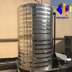 Serbatoio d'Acqua Corrugato in Acciaio Inox a Doppio Strato da 1m3 1T 220 Galloni per Acqua Piovana, per Hotel e B&B - Product Image 2