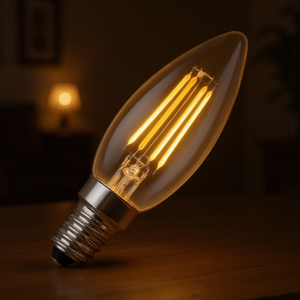 หลอดไฟ LED ไส้หลอด E14 4W แสงวอร์มไวท์ สำหรับใช้ภายในอาคาร - Product Image 3