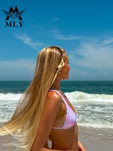 MLY Set Bikini gaya baru Oem pakaian renang & pakaian pantai kualitas tinggi baju renang cetak pakaian renang disesuaikan - Product Image 3