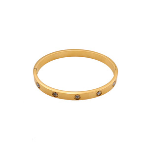 Titanium Steel Couple Bracelets Inlaid With Zircon Star Pattern Simple Elegant Jewelry For Everyday Wear Unisex - Product Image 5