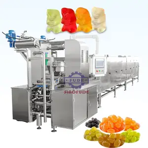 SINOFUDE CLM series starch free CE passed pectin gelatin one shot jelly gummy candy making machinery manufacturers