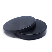 Pot en aluminium noir de 2 onces avec couvercle coulissant, récipient de stockage de baume en métal peu profond, boîte en étain