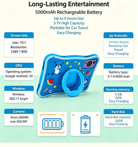 Tablette pour enfants K115 10,1 pouces, Android 10, Quad Core, 2 Go + 32 Go, écran HD, 5000 mAh, tablette éducative pour enfants avec coque antichoc en EVA - Product Image 4
