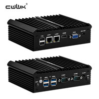 Mini PC Industrial CWWK C8 Sin Ventilador J4125, 2x RS232/RS485 COM, 2x Gigabit LAN, mPCIe, SATA, 6 USB, Mini Computadora Integrada