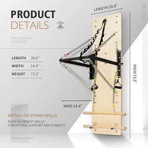 Equipo de Gimnasio para el Hogar, Ejercicios de Fitness, Pilates, Reformer de Pared, SpringBoard de Pared para Pilates - Product Image 5