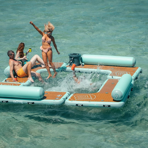 Plateforme flottante gonflable QIQU pour jet ski, extension de pont de bateau avec échelle - Product Image 3