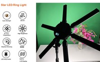 Mini anneau lumineux LED FT-06 60W, kit d'éclairage vidéo dimmable, lumière d'appoint pour la photographie et la création de contenu en direct