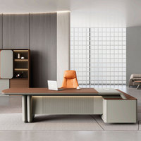 Bureau de direction convertible en bois de luxe Liyu, mobilier commercial moderne, grande table d'ordinateur avec fonctionnalités supérieures