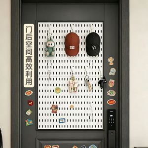 Estante de almacenamiento Qinfeng con tablero perforado, organizador multifuncional engrosado para la parte posterior de la puerta, para uso doméstico - Product Image 1