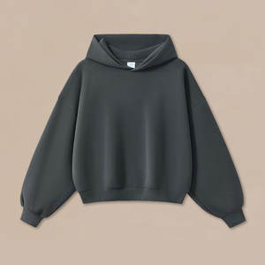 Sweat-shirt à capuche personnalisable en gros, 450 GSM, poids lourd, design carré, de haute qualité, coupe ample et surdimensionnée, pull-over - Product Image 1
