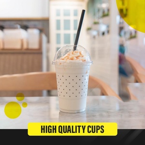 Gobelets jetables écologiques en PET transparent de 20 oz pour jus, bubble tea, café, smoothies, avec couvercle diamanté et logo personnalisé - Product Image 4