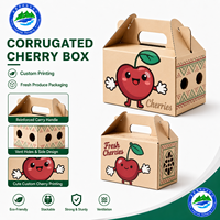 Boîte d'expédition en carton ondulé réutilisable et écologique avec logo personnalisé, carton gaufré pour fruits et légumes frais