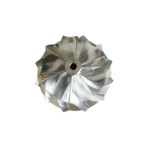 K04 49.62/61.98mm 6+6 blades high performance turbo aluminum 2618/milling/ billet compressor wheel