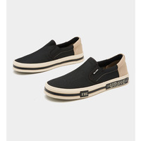 Chaussures hommes toile baskets décontractées pour Menlight sans lacet vulcanisé confortable hommes appartements mocassins nouveau noir formateurs Zapatos Hombre