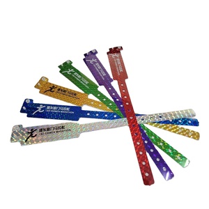 <span class=keywords><strong>Bracelet</strong></span> de fête <span class=keywords><strong>personnalisé</strong></span> en plastique holographique à paillettes laser pour événement, en promotion - Product Image 1