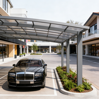 Abri de voiture moderne pliable et portable en aluminium avec toit en arche, imperméable, durable, facile à assembler, pour extérieur