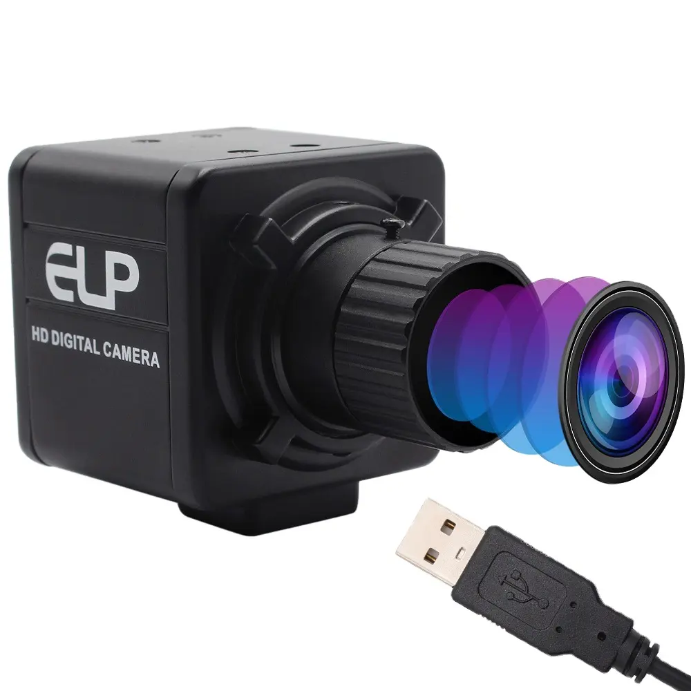 Elp 2MP OV2710 Webcam 4Mm Manual Lens Focus Verstelbare Usb Camera Hd 1920*1080 30FPS Camera Met Usb met Aluminium Mini Case