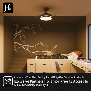 Ventilateur de plafond rétractable 36/42 pouces avec lumière et télécommande, 6 vitesses, moderne, pour chambre et salon, ventilateur LED - Product Image 6