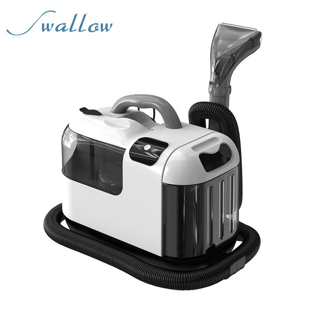 Handheld Portable Wet/Dry Vacuum Upholstery Carpet Cleaner 1200W Corded Power 4m Cord 1.3L+1.8L Water Cup Stain Spot Cleaner for