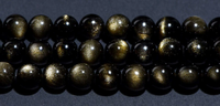 Perles de pierre naturelle en obsidienne noire arc-en-ciel lisses et rondes de 4 à 16 mm pour bracelet et collier