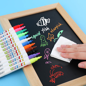 Lot de deux stylos à craie liquide à pointe fine et moyenne, effaçables à l'eau, <span class=keywords><strong>pour</strong></span> <span class=keywords><strong>les</strong></span> tableaux de menu, le verre, <span class=keywords><strong>les</strong></span> fenêtres, <span class=keywords><strong>les</strong></span> tableaux blancs - Product Image 6