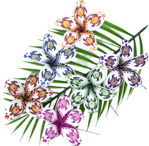 Best Seller isola tema spiaggia festa tatuaggio tatoo ibisco accessori orecchio Eva Frangipani fiori hawaiani gioielli da sposa in schiuma - Product Image 4