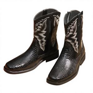 Botas Chelsea de Vaquero Exóticas para Hombre al por Mayor, Estilo Otoñal, sin Cordones, Parte Superior de PU, Tallas Grandes, Punta Redonda Media - Product Image 1