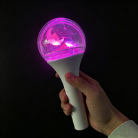 Bâton lumineux LED personnalisé avec logo rotatif, boule acrylique 3D, figurine rotative, bâton lumineux pour concert d'idole, bâton lumineux pour événement