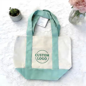 Sac fourre-tout en toile écologique de 16 oz avec fermeture éclair, poignées main et épaule, broderie personnalisée, design polyvalent pour un usage quotidien - Product Image 1