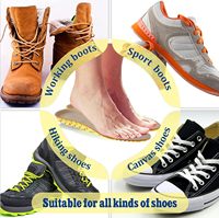 Sol Anti Statis Sepanjang Kaki, Nyaman Bernapas, Busa Memori untuk Sepatu, Sepatu Kerja, Industri, Unisex