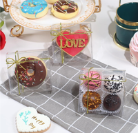 Boîtes cadeaux jetables en plastique transparent pour les faveurs de mariage, emballages personnalisables pour les fêtes