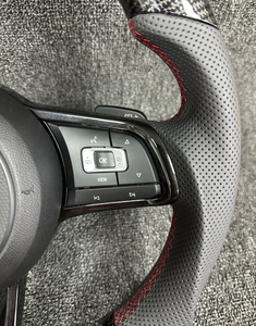 Volante Deportivo de Fibra de Carbono Compatible con Volkswagen <span class=keywords><strong>Golf</strong></span> 4 5 6 7 8 GTI R MK5 MK6 MK7 MK8 2017, Actualización del Modelo Antiguo al Nuevo - Product Image 5