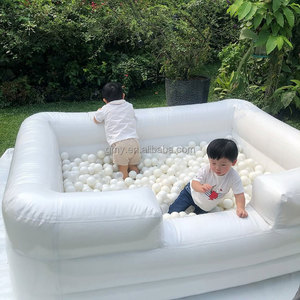 Harga pabrik <span class=keywords><strong>Arena</strong></span> Bermain tiup putih dengan lubang bola bermain lembut untuk anak-anak - Product Image 4