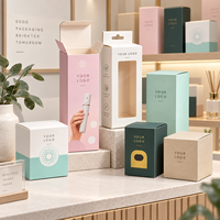 Personnalisez diverses boîtes d'emballage pour produits, boîtes pour articles de première nécessité, boîtes colorées pour cosmétiques, avec trous de suspension et fenêtres transparentes