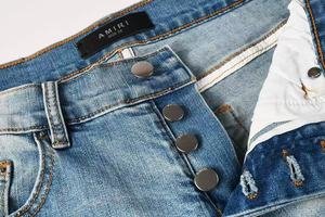 <span class=keywords><strong>Jeans</strong></span> da <span class=keywords><strong>Uomo</strong></span> Amiris Stile Retrò Europeo-Americano con Lettere, Elasticizzati, Slim Fit, Strappati e Patchwork, Vita Media, in Denim per l'Autunno - Product Image 5