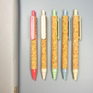 Reciclado Natural Trigo Clip Corcho Barril Ecología ECO Bolígrafo con Logo - Product Image 2